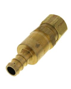 3/8" PureFlow PEX Crimp x 1/4" CTS Lav Adapter, Zero Lead Brass