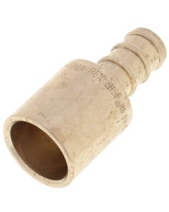 3/8" PureFlow PEX to 1/2" Male Sweat Copper Fitting Brass Adapter (Lead Free)