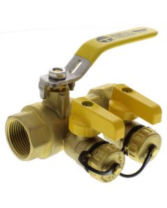 1" IPS Purge & Fill Full Port Forged Brass Ball Valve