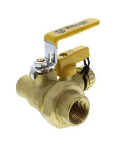 3/4" Threaded x 3/4" Sweat Pro-Pal Union Full Port Ball Valve w/ Hose Drain