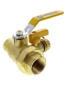 1" Threaded x 1" Sweat Pro-Pal Union Full Port Ball Valve w/ Hose Drain