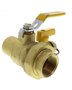1-1/4" Threaded x 1-1/4" Sweat Pro-Pal Union Full Port Ball Valve w/ Hose Drain (Lead Free)