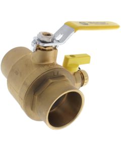 2" Sweat Pro-Pal Full Port Ball Valve w/ Hose Drain (Lead Free)