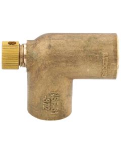 1/2" Cast Brass 90° Elbow w/ Drain (Lead Free)