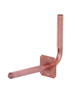 1/2" Male Sweat Copper Tub Spout Elbow with Wall Block, No Lead (10" x 8")