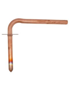 1/2" Male Sweat Copper Tub Spout Elbow with Wall Block, No Lead (8" x 7")