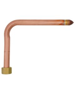 1/2" FIP Swivel Copper Tub Spout Stub Out Elbow (5" x 7")