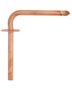 1/2" Male Sweat Copper Tub Spout Stub Out Elbow with Square O Strap, No Lead (8" x 7")