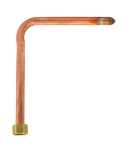 1/2" FIP Swivel Copper Tub Spout Stub Out Elbow, No Lead (8" x 7")