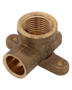 1/2" CxF Brass 90-Degree Drop Ear Elbow, 3 Ears