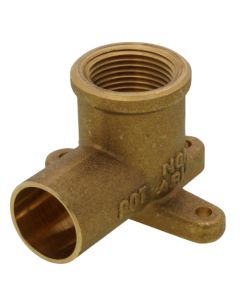 3/4" CxF Brass 90-Degree Drop Ear Elbow, 3 Ears