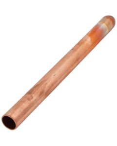 1/2" CTS x Spin Closed End Type L Copper Stub Out Bullet (8" Length)
