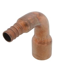 1/2" PEX x 3/4" Male Sweat Copper Pipe Elbow Adapter (Lead Free)