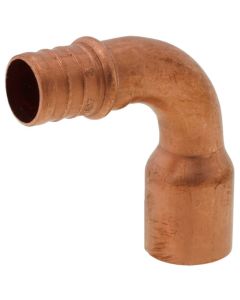 3/4" PEX x Male Sweat Copper Pipe Elbow Adapter (Lead Free)