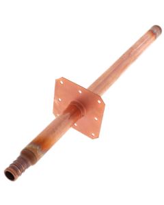 1/2" PEX Crimp x Bracketed Spin Closed Copper Stub Out Bullet (12" Length)