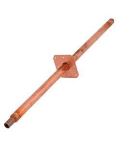 1/2" PEX Crimp x Bracketed Spin Closed Copper Stub Out Bullet (18" Length)