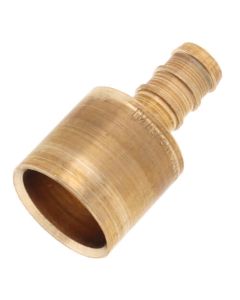 3/8" PEX x 1/2" Female Sweat Copper Pipe Brass Adapter (Lead Free)