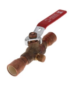 1/2" CPVC MetalHead Full Port Brass Ball Valve w/ Drain (Lead Free)
