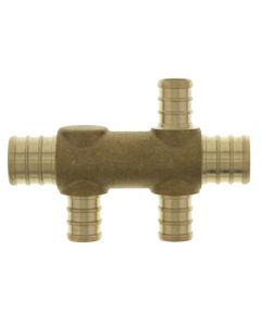 PEX Crimp Multiport Tee (3) 1/2" Branches (2) 3/4" Trunk Ends