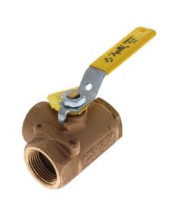 1" Standard Port, 3 Way Diversion Threaded Ball Valve (14 Cv)