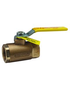 3/8" Standard Port Threaded B62 Bronze Ball Valve (7.2 Cv)