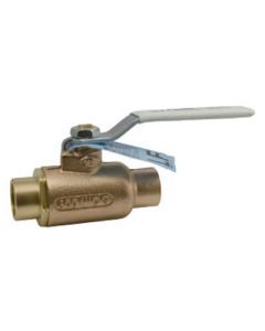1/2" Solder Bronze Ball Valve w/ Stainless Steel Tee Handle & Nut (Lead Free)