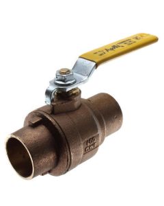 3/8" Full Port Contractor Series Sweat Ball Valve w/ Locking Handle (7.2 Cv)