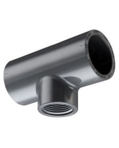 3" x 3" x 2-1/2" PVC Schedule 80 Reducing Tee (S x FPT)