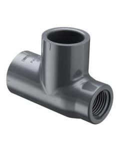3/4" x 1/2" x 3/4" CPVC Schedule 80 Reducing Tee (Socket x FPT x Socket)