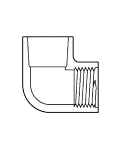 4" Socket x 4" FPT CPVC Schedule 80 90° Elbow