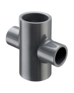 1-1/4" x 1/2" PVC Schedule 80 Cross, Bushed (Socket)