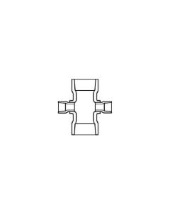 3" x 2-1/2" CPVC Schedule 80 Reducing Cross, Bushed (Socket)