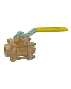 1/4" 3-Piece Full Port Threaded Ball Valve (8.1 Cv)