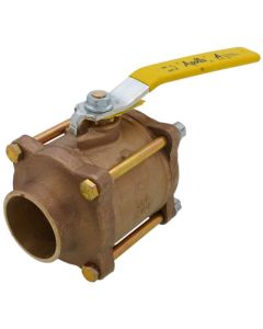 2" 3-Piece Full Port Sweat Ball Valve (376 Cv)