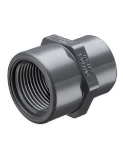 1-1/2" x 1" PVC Schedule 80 Reducing Coupling (FPT)