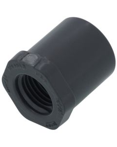 1/2" x 1/4" PVC Sch. 80 Flush Style Reducer Bushing (Spigot x FPT)