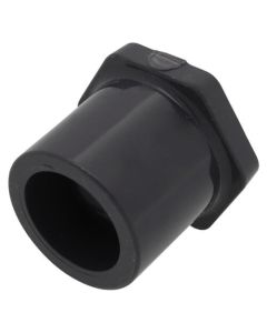 1" x 1/4" PVC Sch. 80 Special Reinforced Flush Style Reducer Bushing (Spigot x SR FIPT) w/ Stainless Steel Collar