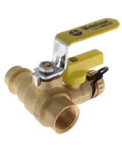 3/4" Pro-Pal Press x FIP Full Port Ball Valve w/ Hi-Flow Hose Drain, Adj. Packing Glands, Rev. Handle