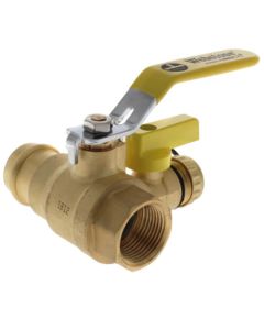 1" Pro-Pal Press x FIP Full Port Ball Valve w/ Hi-Flow Hose Drain, Adj. Packing Glands, Rev. Handle