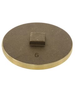 6" Brass Raised Head Cleanout Plug