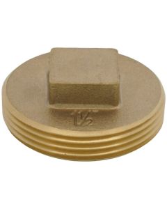 1-1/2" Brass Raised Head Cleanout Plug