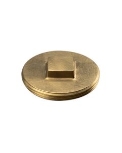 3-1/2" Brass Raised Head Cleanout Plug