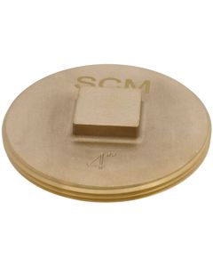4" Brass Raised Head Cleanout Plug
