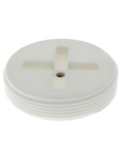 3-1/2" Slotted Polypro Flush Plug w/ Threaded Brass Insert