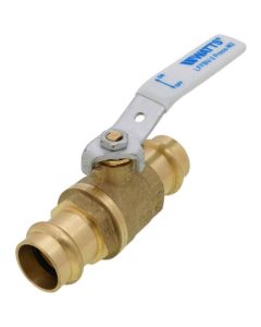 LFFBV-Press-M2, 3/4" 2-Piece Full Port Brass Ball Valve w/ Integral Press End Connection, Lead Free