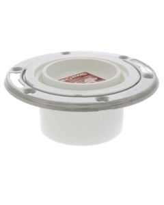 3" Hub/ 4" Inside Total Knockout Closet Flange w/ Stainless Steel Ring, 2-1/2" Long Hub