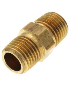 1/4" MIP Barstock Hex Brass Nipple (Lead Free)