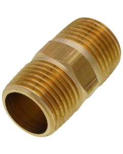 1/2" MIP Barstock Hex Brass Nipple (Lead Free)