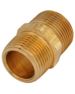 3/4" MIP Barstock Hex Brass Nipple (Lead Free)