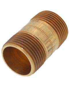 LFA917 PB113 1" x 2" Yellow Brass Pipe Nipple